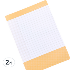 Lallayena 柔和色Cornell式筆記便條紙 A5, 淡黃色, 2個