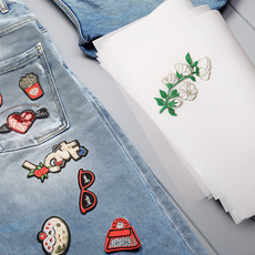 Khohimo 衣服修補布標製作用熱熔膠膜 20入組 5W0524 30*20cm, 1套, 透明