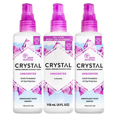 크리스탈 데오드란트 스프레이 무향, 118ml, 3개