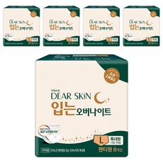 DEAR SKIN 透氣壓紋褲型夜用衛生棉, L(105cm+), 8片, 5包