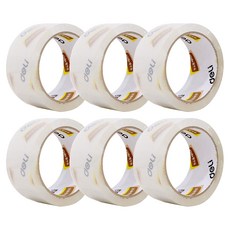 deLi 得力 靜音封箱膠帶補充包 48mm x 40m 30042R, 2套, 透明