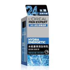 L'OREAL PARIS 巴黎萊雅 水能量保濕全效乳 男士保養 超清爽 極保濕, 50ml, 1瓶
