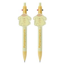 SANRIO 三麗鷗 Pompompurin 布丁狗 2合1 原子筆 自動鉛筆 可愛造型 學生文具 辦公用品, 2入, PN-PL
