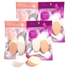 Beautiful life Q彈乳膠粉餅氣墊粉撲, 隨機出貨, 4套