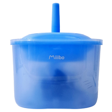 Miiibo 貓咪寶 彩虹寵物飲水機, 1.7L水容量, 藍色, 1個