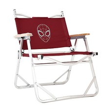 마블 어벤져스 어셈블 스파이더맨 접이식 로우 캠핑 체어, 와인, 1개