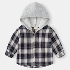 Yiyoumong兒童款Rookie Me連帽格子襯衫