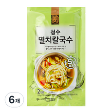 청수식품 청수 멸치 칼국수, 6개, 220g
