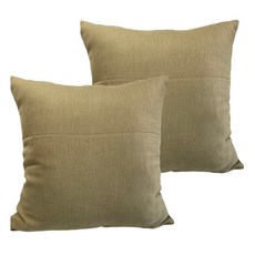 J&N 亞麻素色抱枕2入組 45 x 45cm 卡其色