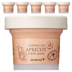 SKINFOOD 杏桃舒緩保濕面膜, 1罐, 6罐