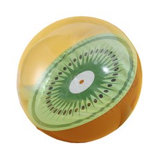 Midong Market 透明水果動物沙灘球, 35cm, 奇異果