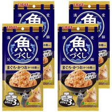 INABA CIAO 啾嚕 全魚宴系列餐包, TCR-174 鮪魚 + 鰹魚 + 柴魚, 180g, 4袋
