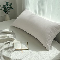 한스갤러리 파우더 쇼파 침대 등받이 대형쿠션 커버, 라이트베이지