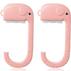 KH攜帶式矽膠包包掛勾, 粉色的, 2個