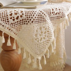 Dramavalue 鉤針蕾絲桌布, ONE SIZE, 單一顏色, 1個