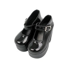 球形關節娃娃厚底鞋 60cm, 黑色的
