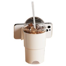 Hanbomnuri 塑膠杯架 多用途手機支架, 1個, 白色