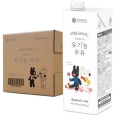 연세우유 국제인증 받은 유기농 우유, 730ml, 6개