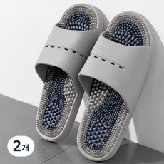 ARYKO 高級款按摩指壓客廳拖鞋, 2個, 灰色