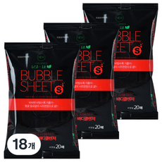 에코이지 버블 시트 애견 바디클렌져 물티슈, 20개입, 18개