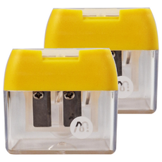 mideer 三孔削筆器, 黃色, 2個