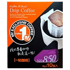 一帖咖啡 NO.850 濾掛咖啡, 12g, 10包, 1盒