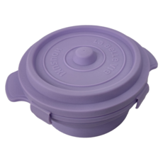 HOUSUXI 舒希 鑄鐵鍋矽膠折折盒, 1個, 藤紫色 900ml