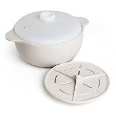 실리가든 국산 실리콘 냄비 찜기 1300ml, 라이트그레이, 1개