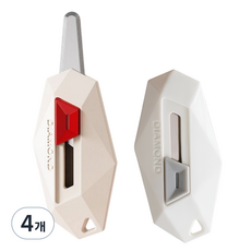 Bomari unpacking磁吸式開箱刀 迷你, 奶油色 + 白色, 4個