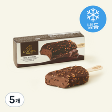고디바 벨지안 딥다크 초콜릿 아이스크림바 (냉동), 5개, 1개입, 85ml