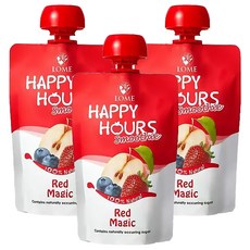 Happy Hours 生機纖果飲 蘋果/藍莓/草莓, 100g, 3入