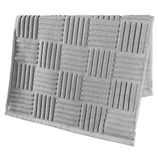 暖&和家居 五星飯店純棉地墊 60x40cm 灰色 北歐風格紋浴室防滑吸水地墊, 60 x 40cm, 1個