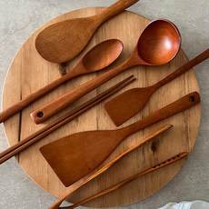 NICOTT 木製烹飪工具組, 單一顏色, 7種, 1套