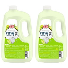 트리오 베이킹소다 담은 친환경 주방세제 라임향, 3L, 2개