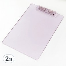 生活智慧 透明壓克力粉彩A4板夾, 2個, 粉紅色