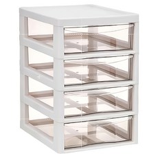 文件收納盒, 白色, 4層