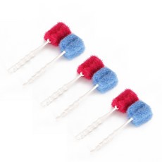 4BNK 柔軟瓶刷 小 2款 x 3入, 粉紅色, 藍色, 1套