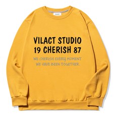 VILACT 男款大尺碼Cherish字母大學T