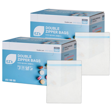 EZn이지엔 더블지퍼백 냉장 냉동 겸용, 중형플러스, 280개입, 2개