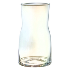 好物良品 雙色漸變手工玻璃花瓶 透明色/珠光色/琥珀色/煙灰色/漸變金 人工吹製 表面光滑 電鍍質感, 口徑8.5cm