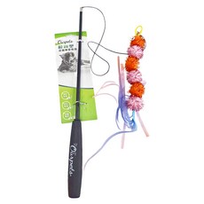OurPets 伸縮逗貓棒 三節式 金葱球毛毛蟲, OR-CT-028 顏色隨機, 1支