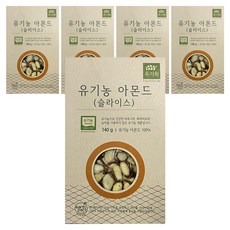 유가원 유기농 아몬드 슬라이스 토핑, 140g, 5개