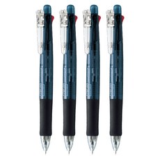 ZEBRA 斑馬牌 夾式原子筆 0.7mm + 銳利 0.5mm 多用筆 黑色 B4SA1, 4個