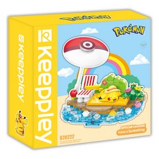 qman 寶可夢 小場景系列 溫暖日光浴 積木玩具 親子同樂, 1入