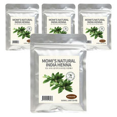 모미스 네츄럴 인디아 헤나 염색제 100g, 케미컬라이트브라운, 4개