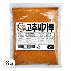 복이네먹거리 국산 고추씨가루, 500g, 6개