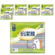 倍潔雅 袖珍包面紙, 細柔蝶紋技術 柔軟舒適 吸水性佳 無油墨外袋 環保減碳 五重雜質淨化 10抽(2層) 36包/袋, 6袋