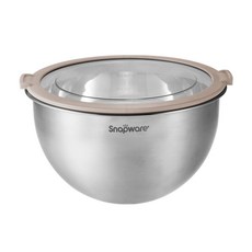 Corelle Brands 康寧餐具 Snapware 不鏽鋼調理碗 含蓋 442g 2.5L, 調理碗 + 蓋子, 1組