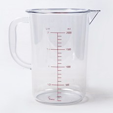 쿠킹플러스 PC 계량컵, 혼합색상, 2L, 1개