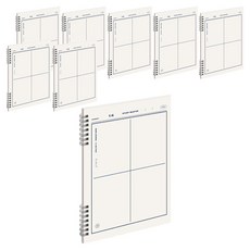 뮤니드 IS SPRING 4분할 수학 연습장, 아이보리, 2세트